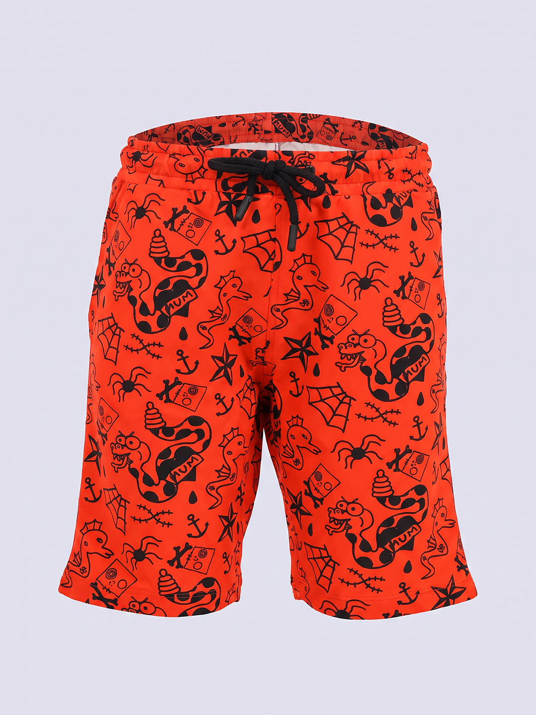 Jack & Jones Jr. Sponge Doodle Shorts Tangerine Tango