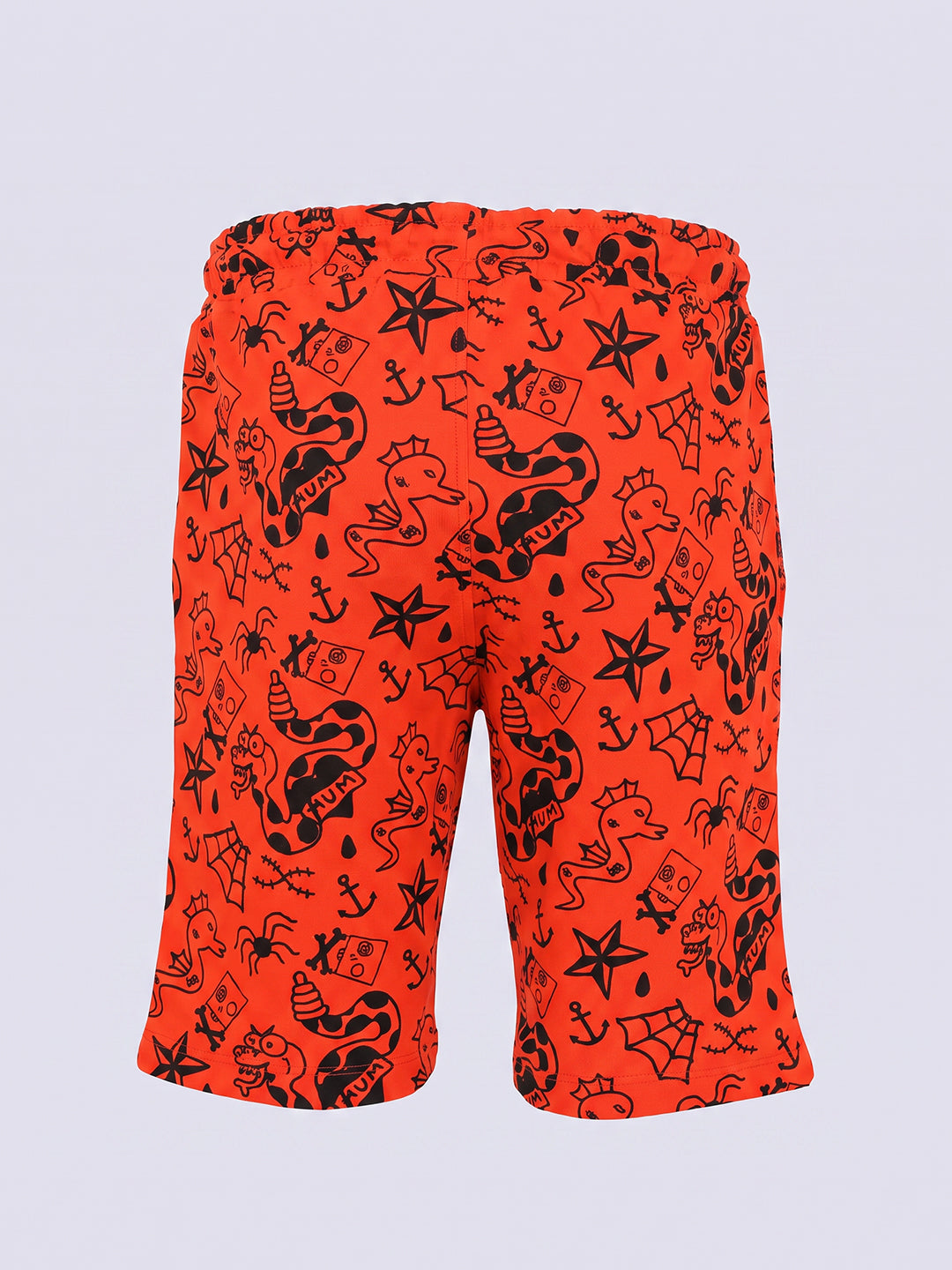 Jack & Jones Jr. Sponge Doodle Shorts Tangerine Tango