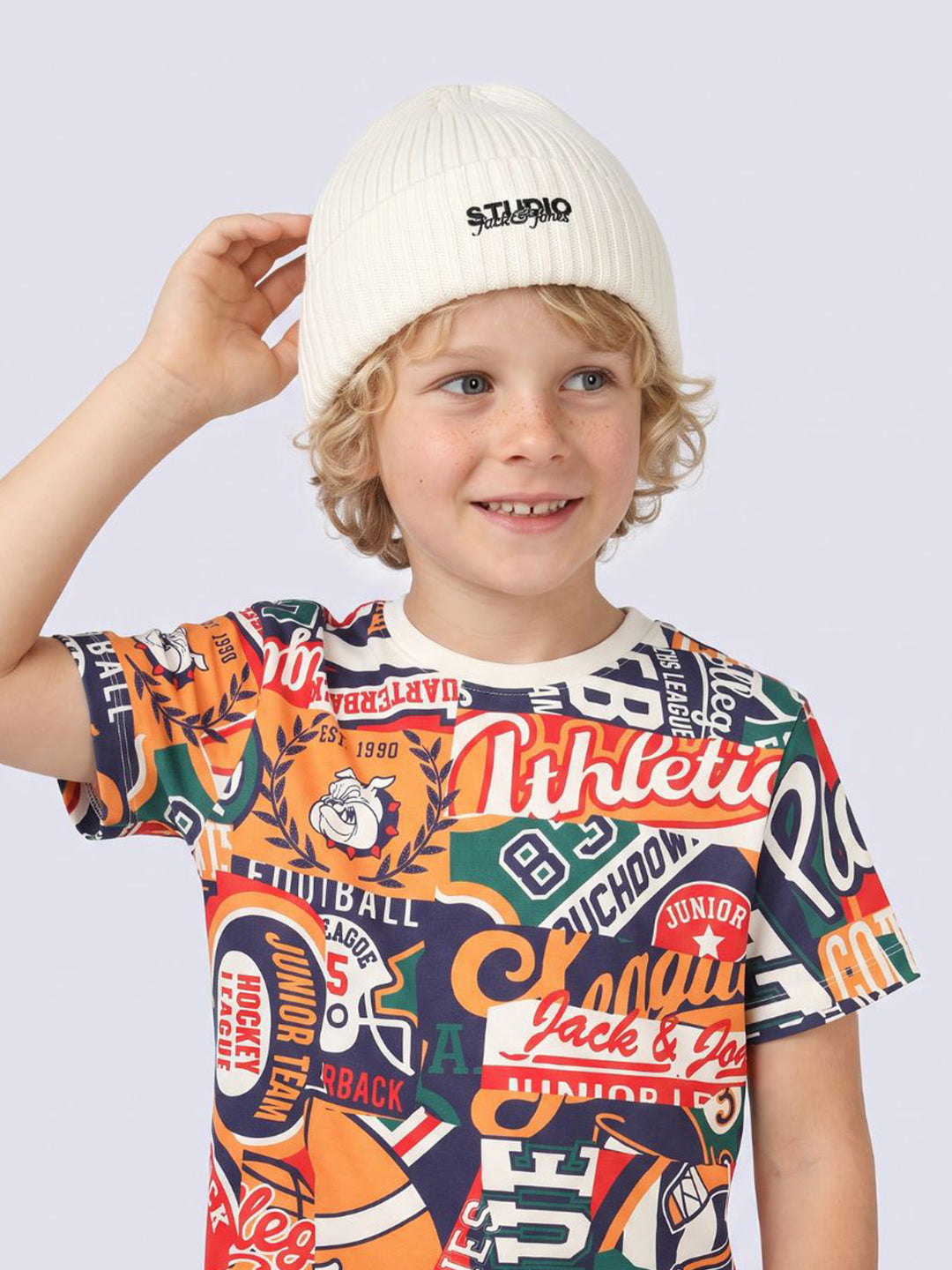 ACE Printed Cotton T-Shirt for Boys – Golden Rod