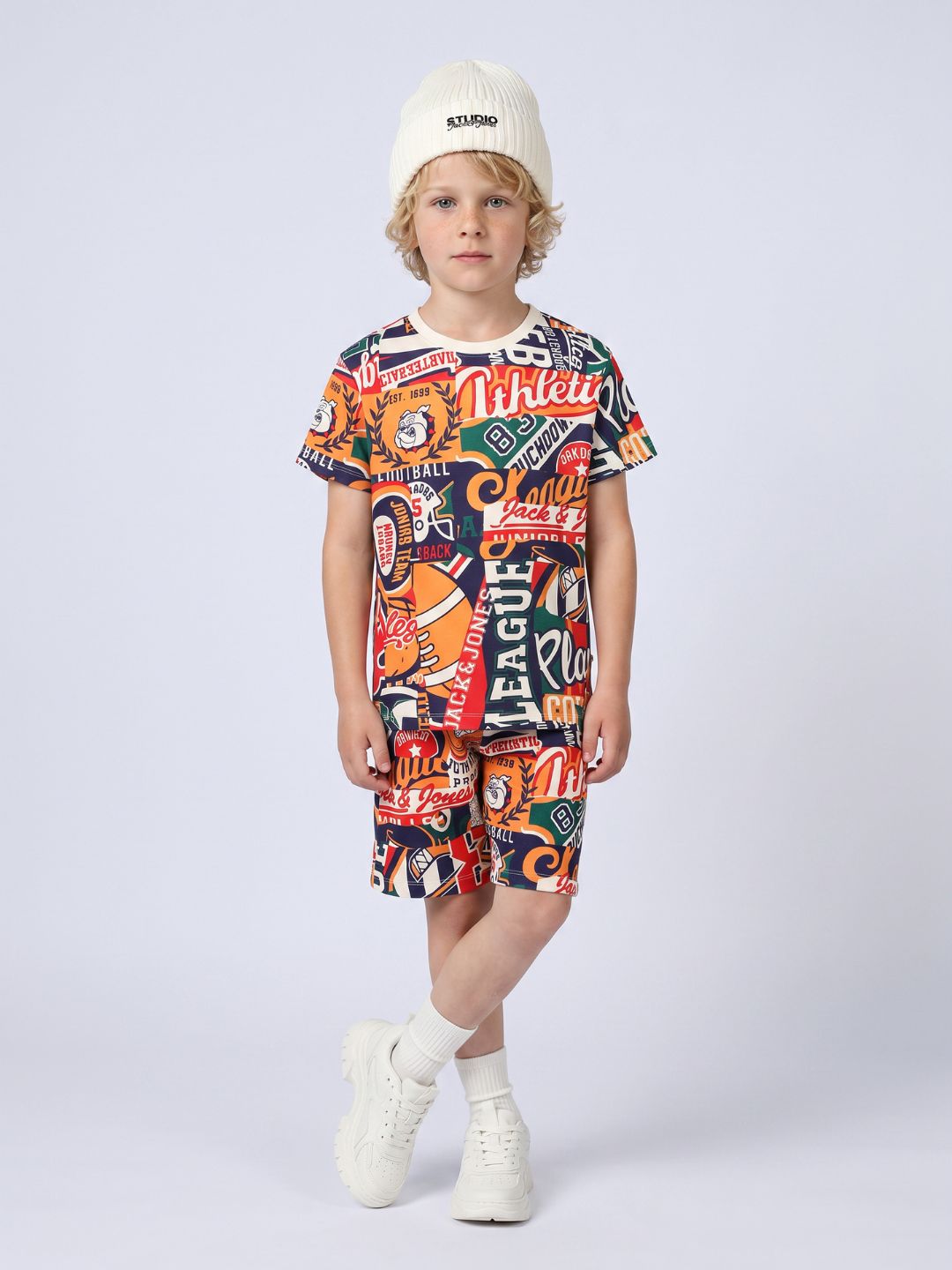 ACE Printed Cotton T-Shirt for Boys – Golden Rod