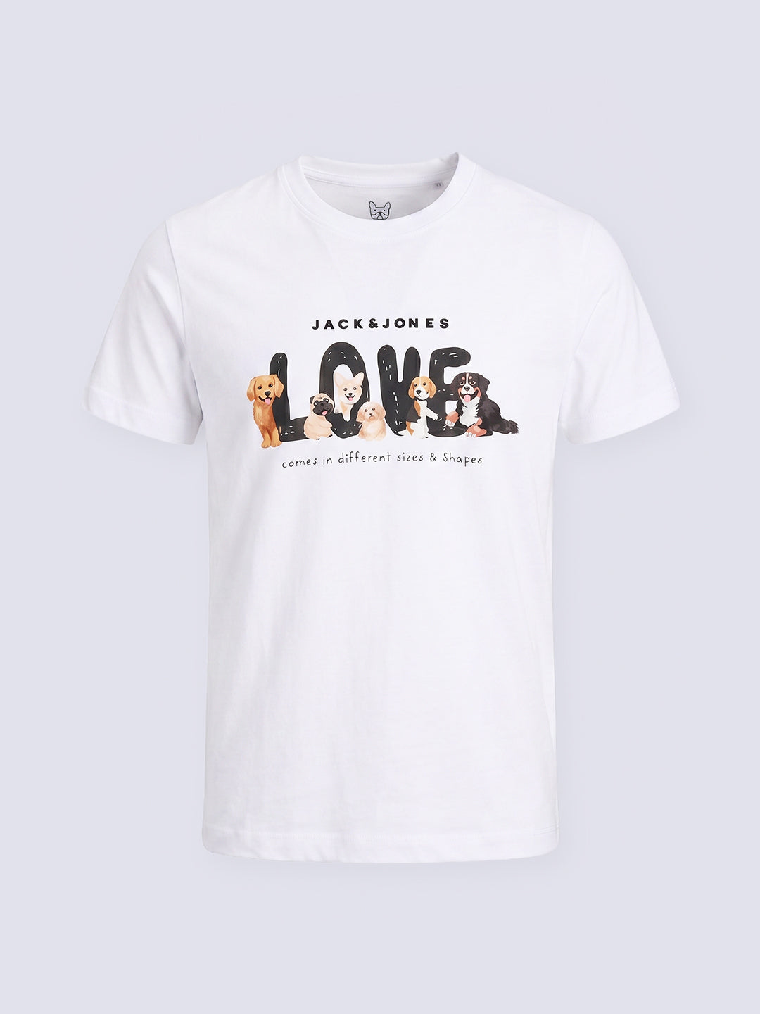 AMIGOS White Printed Cotton T-Shirt for Boys