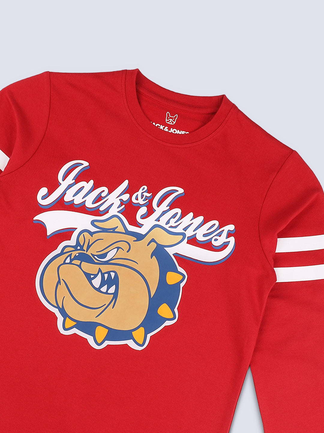 BUZZ Red Graphic Cotton Long Sleeve T-Shirt for Boys