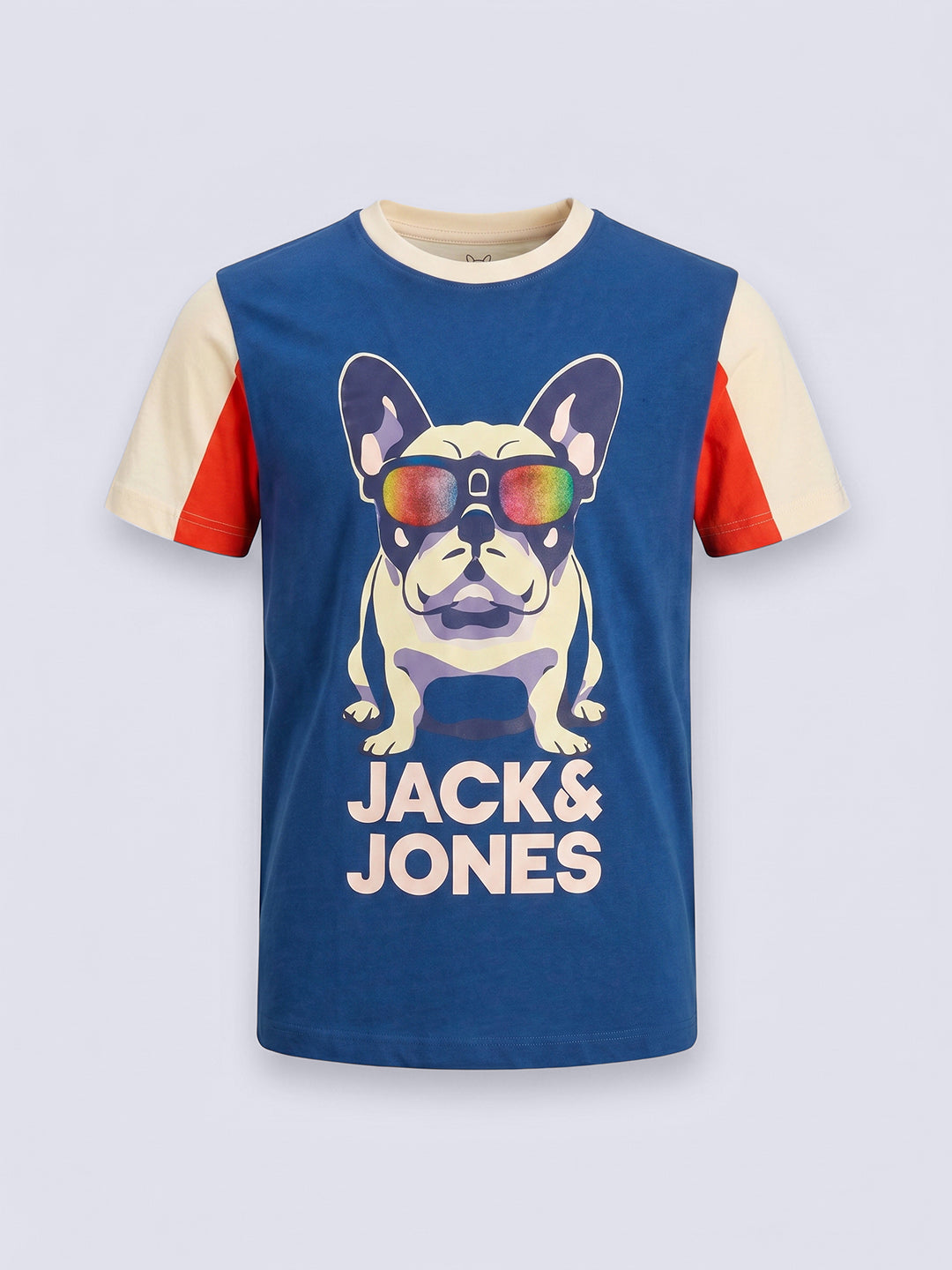 ROOKIE Blue Colourblock Graphic Cotton T-Shirt for Boys