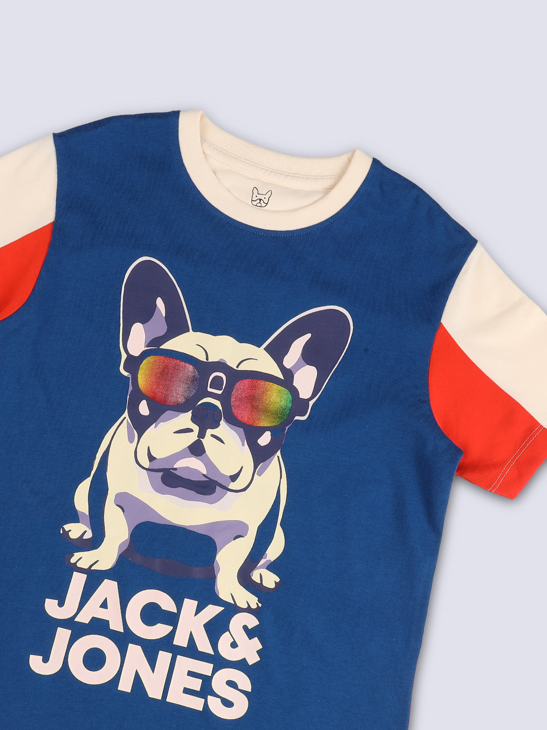 ROOKIE Blue Colourblock Graphic Cotton T-Shirt for Boys