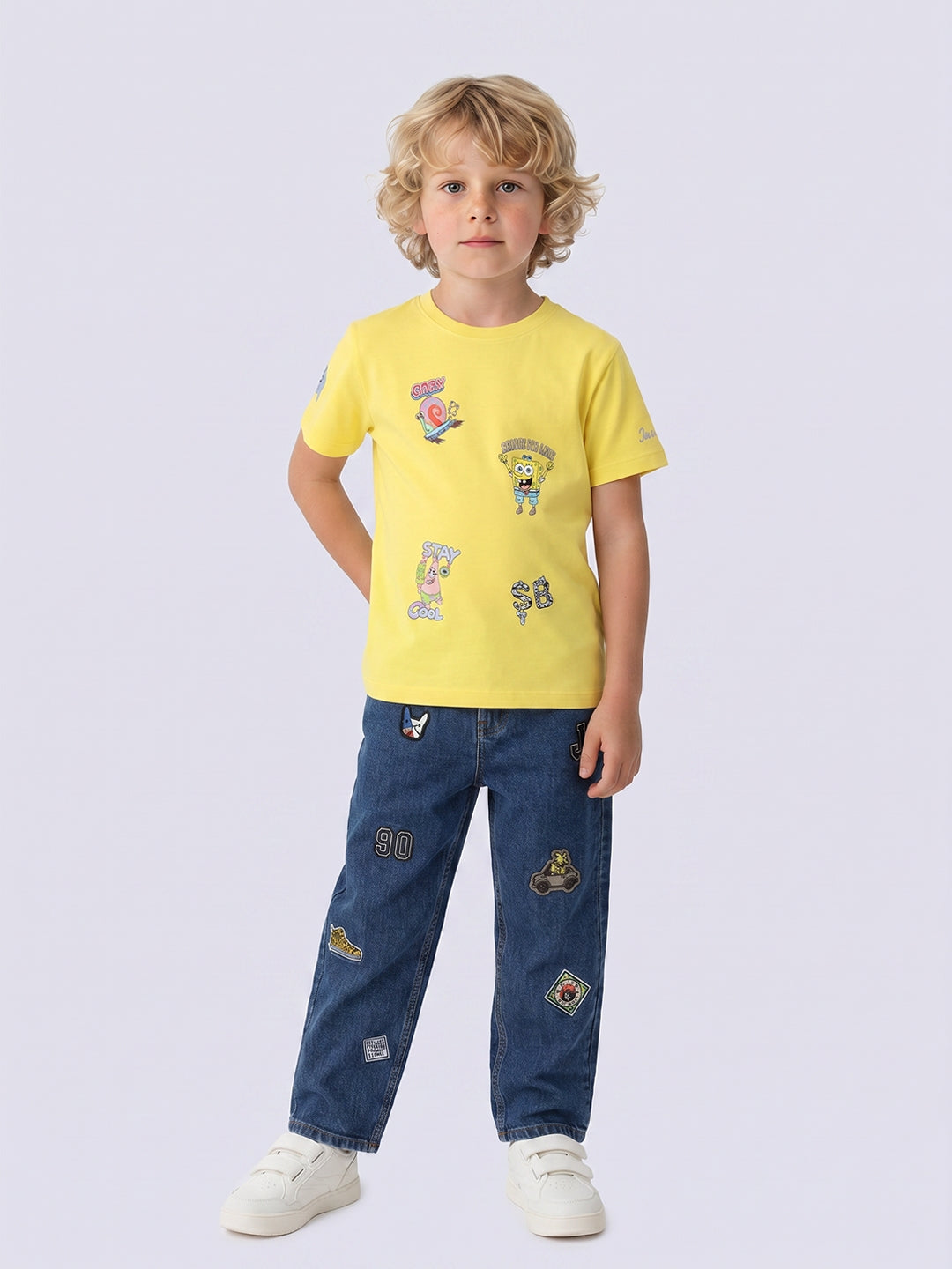 Jack & Jones Jr. Sponge Fun T Shirt Marigold