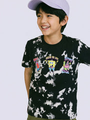 SPONGE GLITCH SpongeBob Printed T-Shirt for Boys – Black