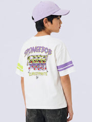 Jack & Jones Jr. Sponge Scaredy T Shirt Bright White