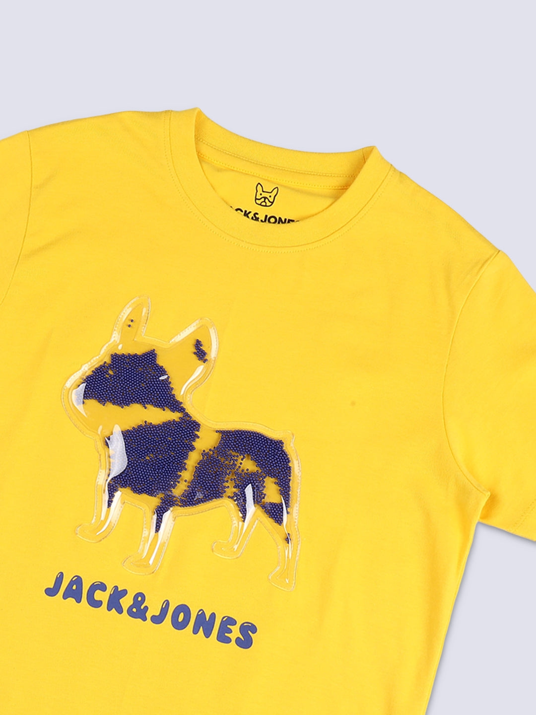 Dog Graphic T-Shirt for Boys Yellow