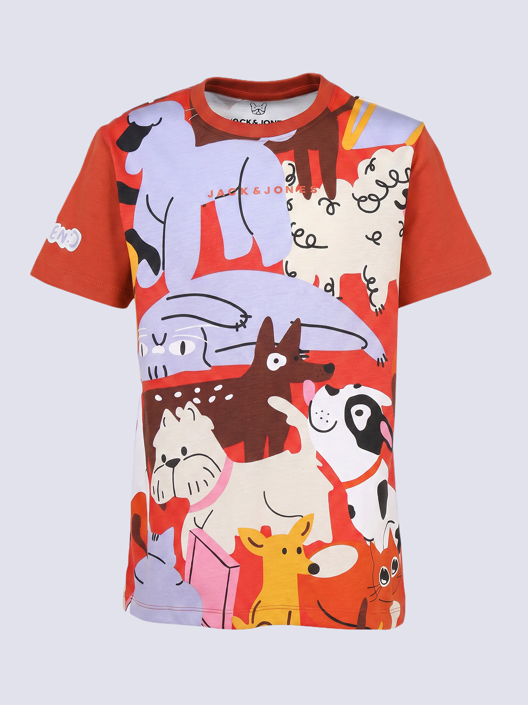 TWINSIES Animal Print Cotton T-Shirt for Boys