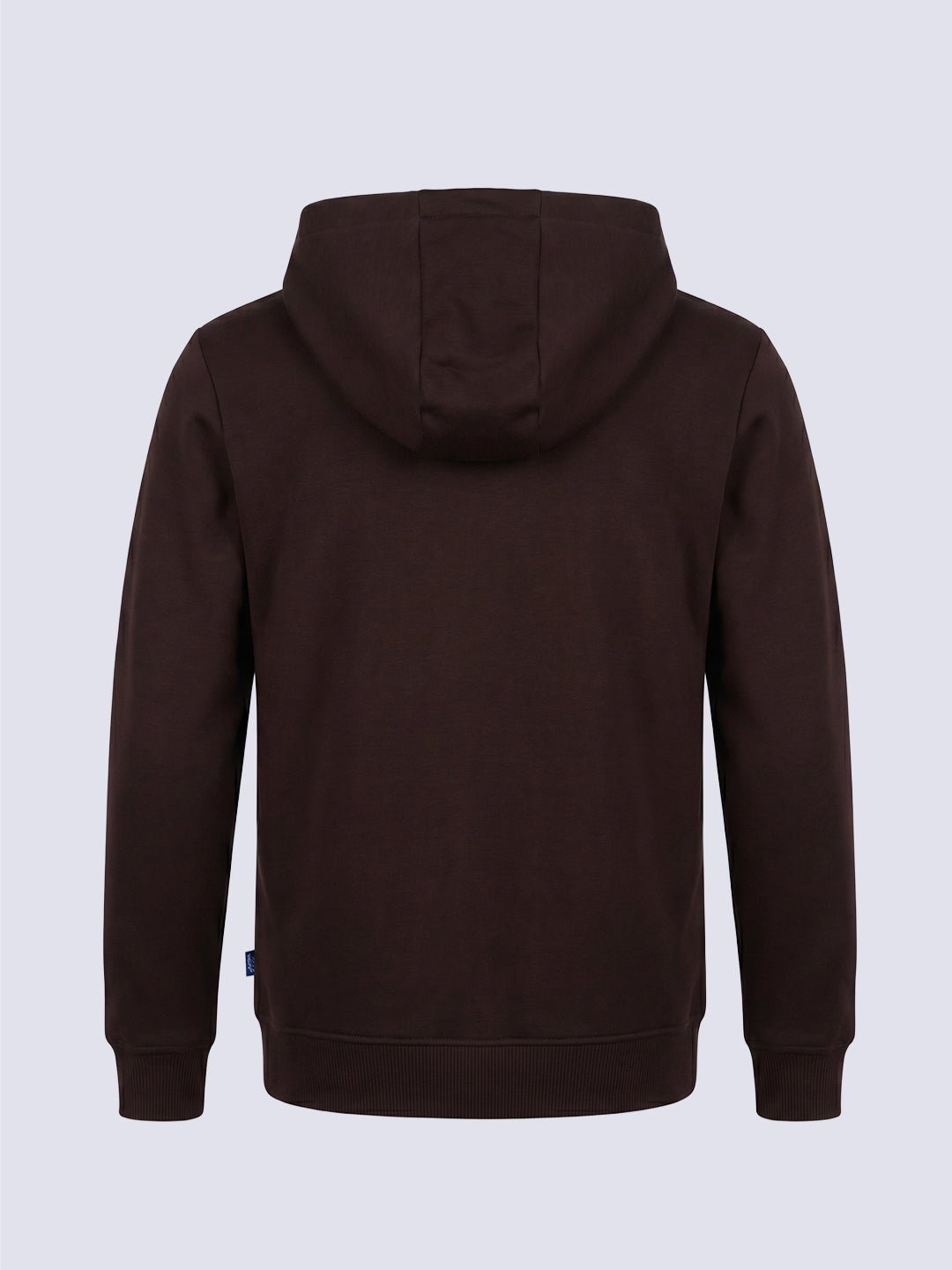 Logo Print Zip Up Hoodie for Boys Chocolate Fondant