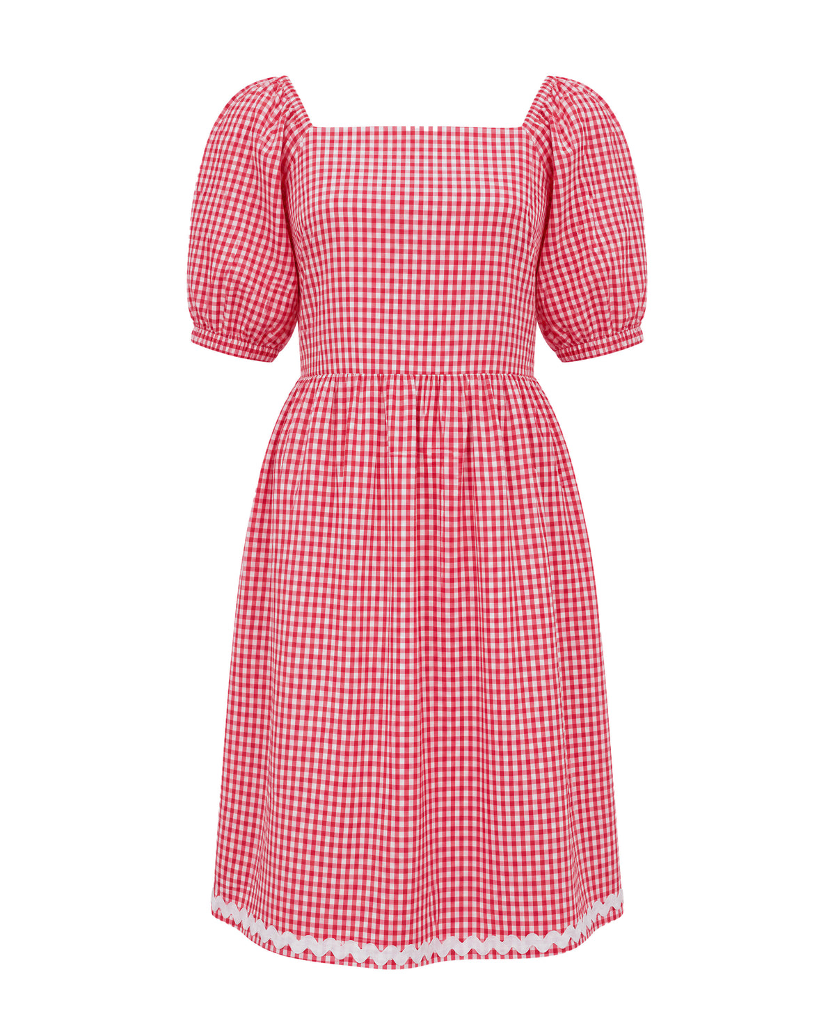 Girls Adrenaline Rush Red Checked Regular-Fit Cotton Dress
