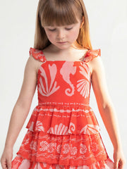 Girls Adrenaline Rush Printed Fit & Flare Dress