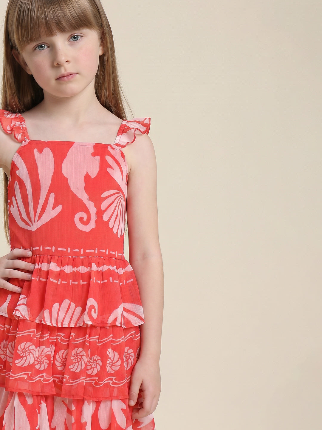 Girls Adrenaline Rush Printed Fit & Flare Dress