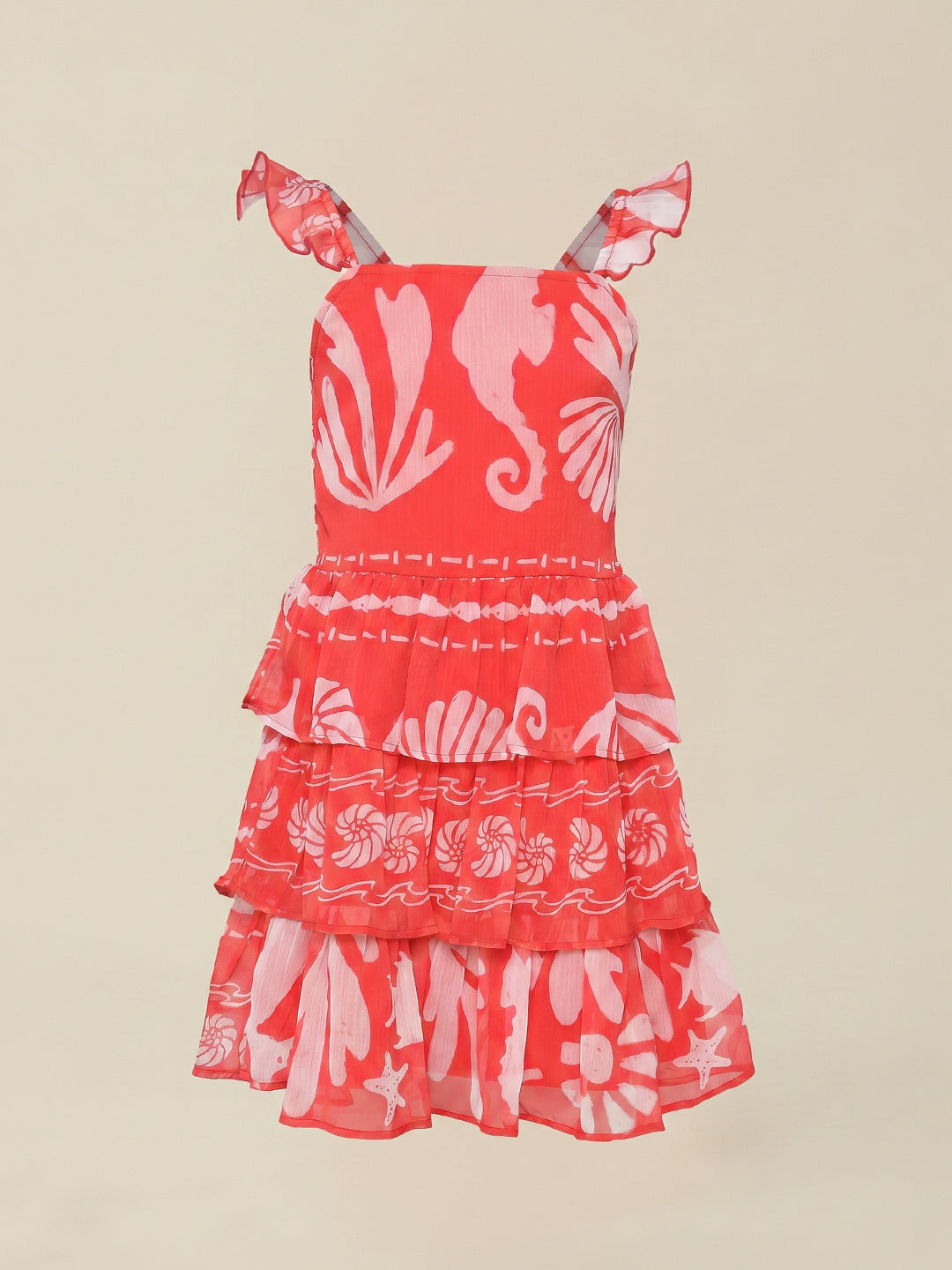 Girls Adrenaline Rush Printed Fit & Flare Dress