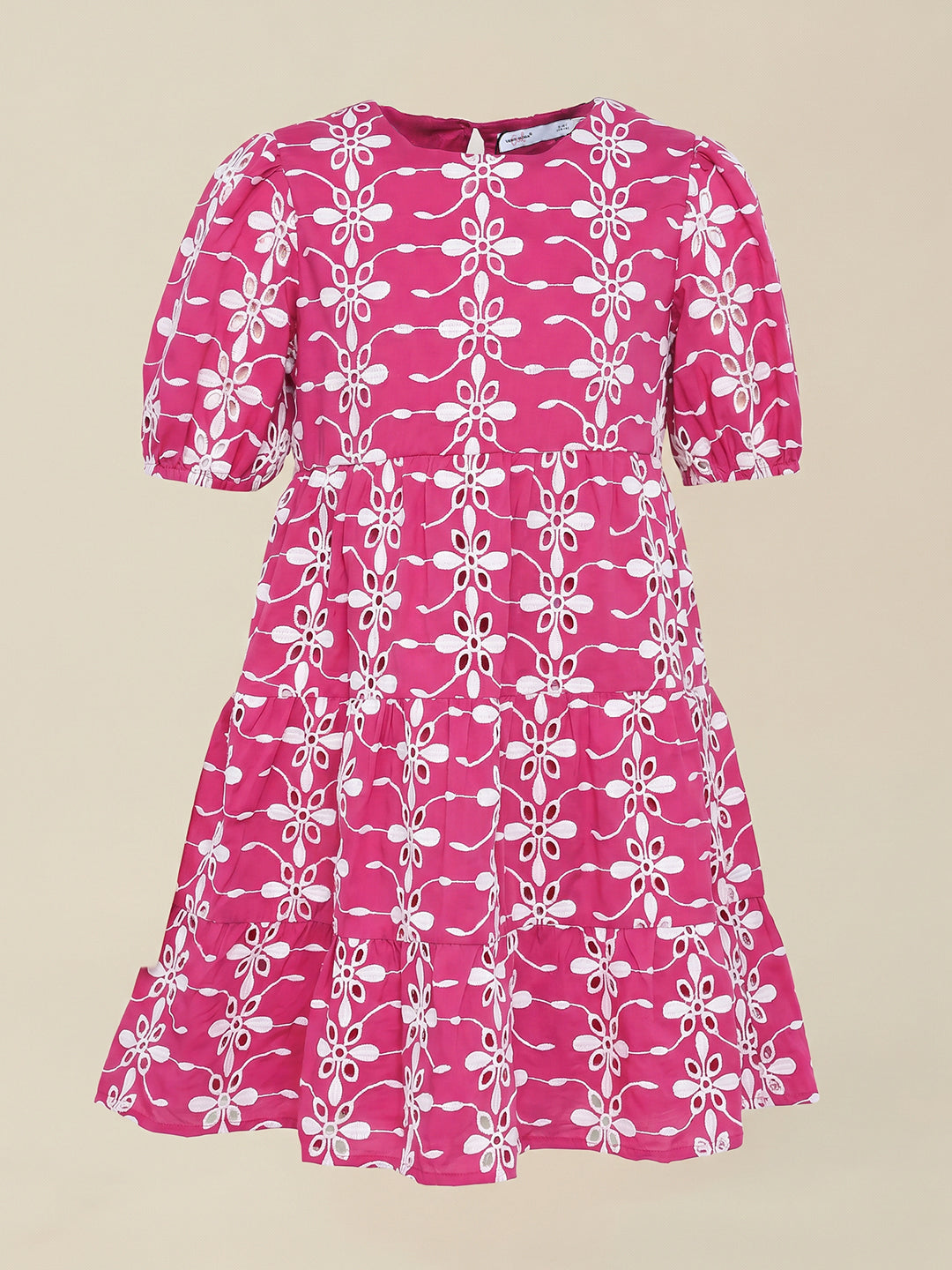 Girls Very Berry Solid Regular Fit Cotton Dress