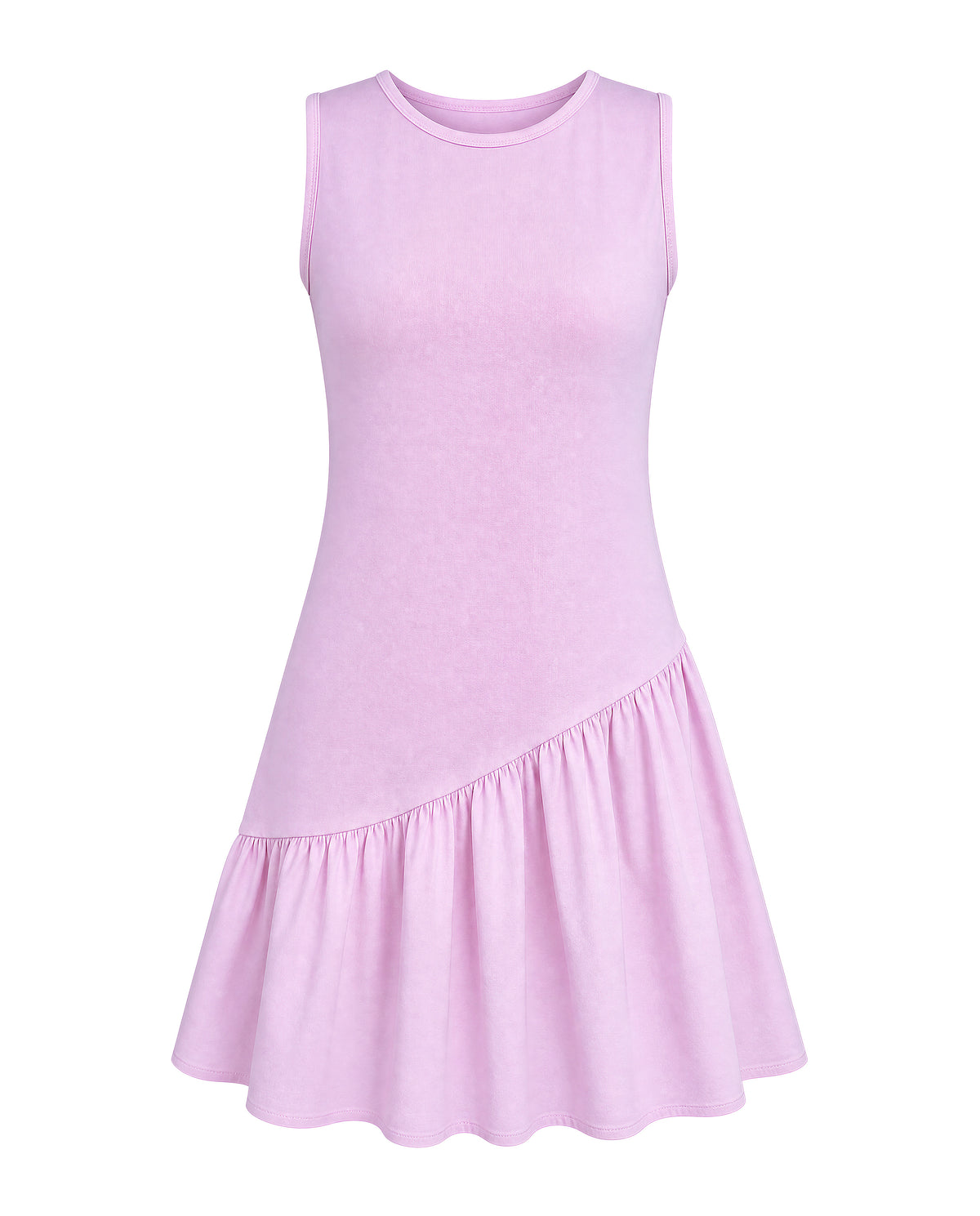 Girls Prism Pink Solid Fit & Flare 100% Cotton Dress