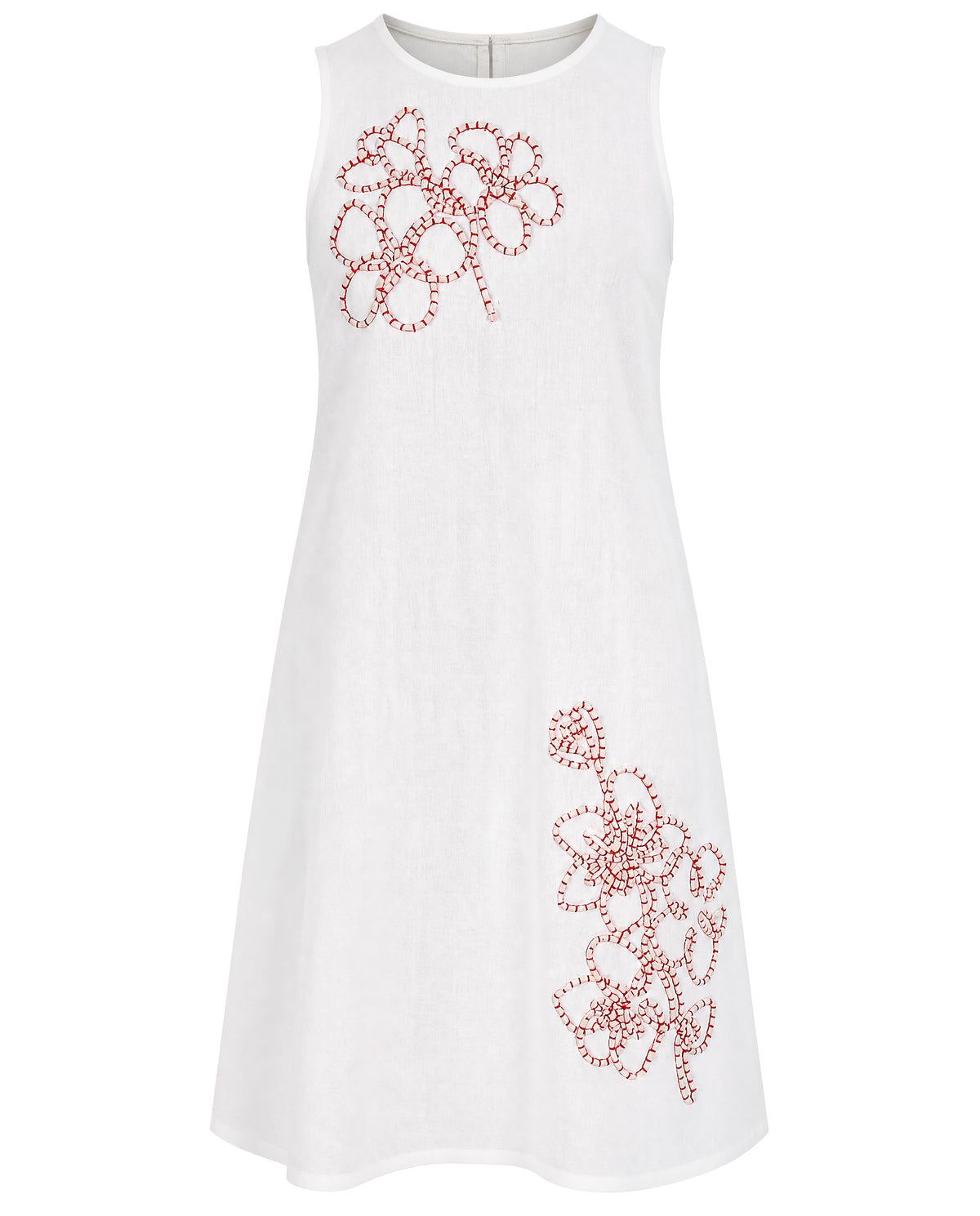 Girls Cloud Dancer Abstract Regular-Fit 100% Cotton Dress