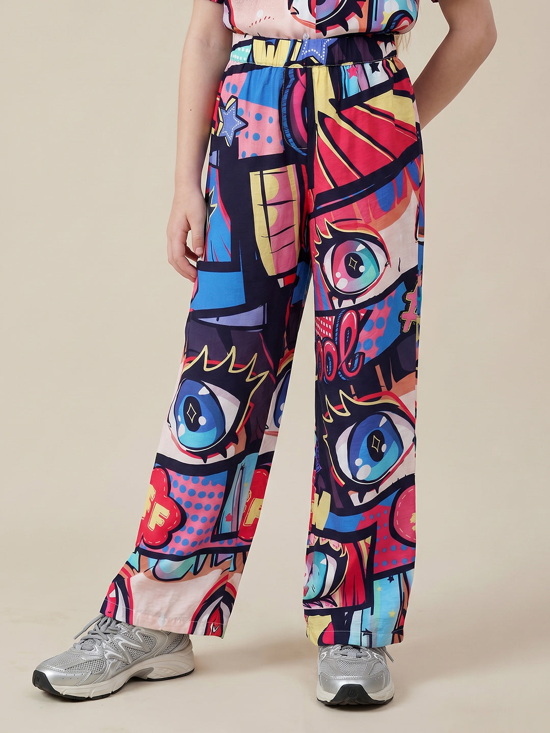Girls Fuchsia Fedora Casual Trousers