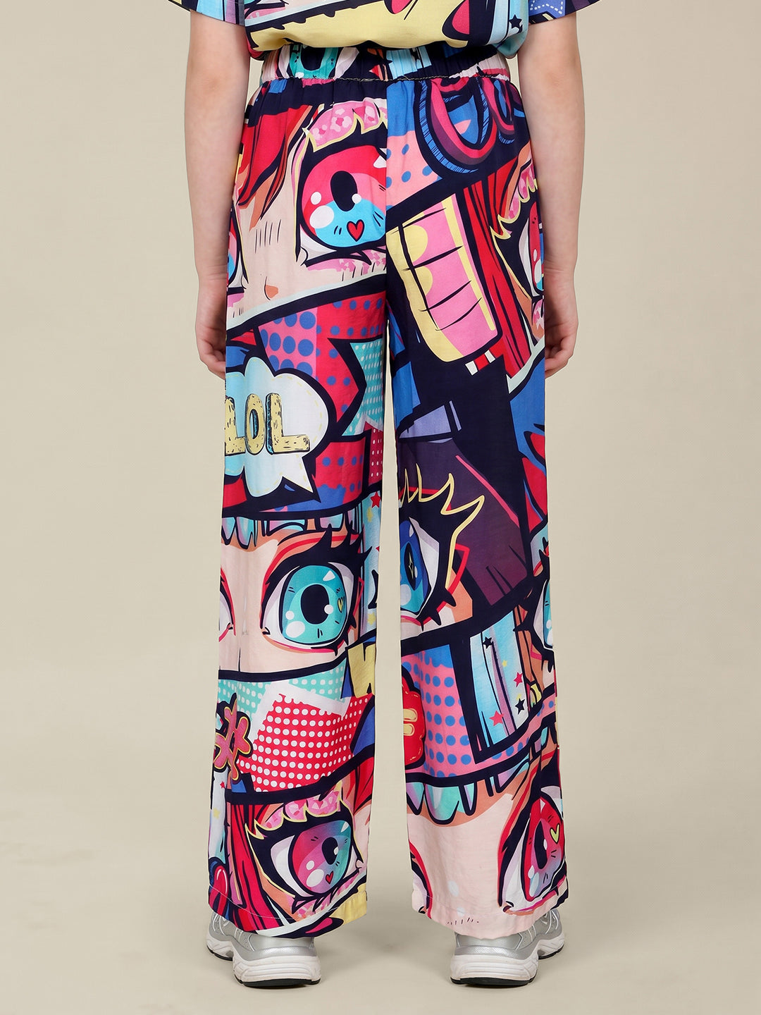 Girls Fuchsia Fedora Casual Trousers