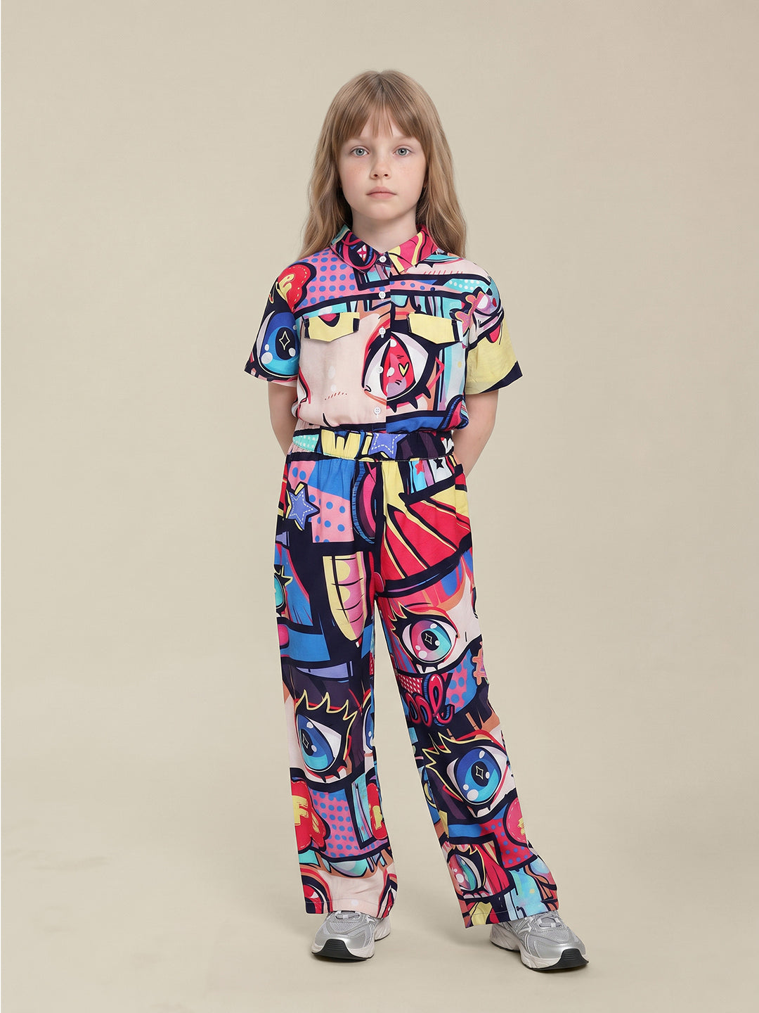 Girls Fuchsia Fedora Casual Trousers