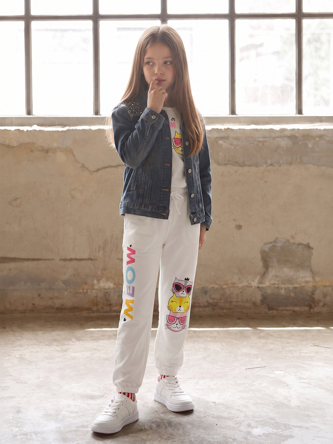 Girls Cloud Dancer Casual Trousers