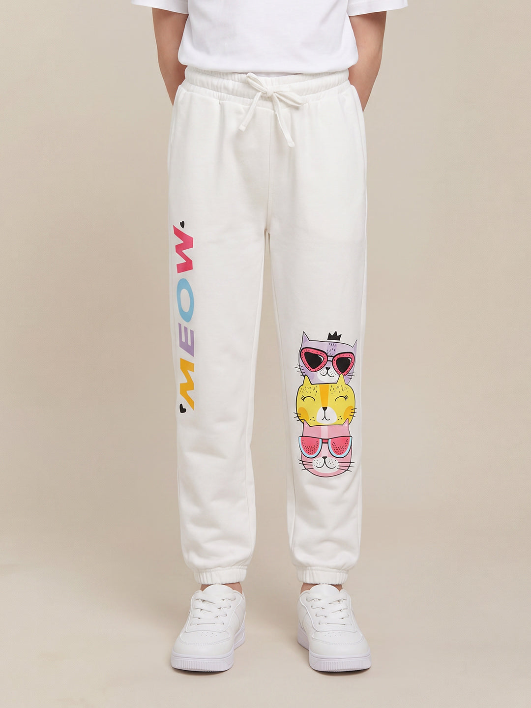 Girls Cloud Dancer Casual Trousers