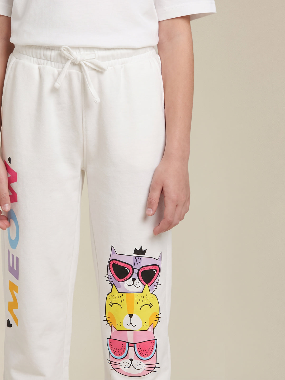 Girls Cloud Dancer Casual Trousers