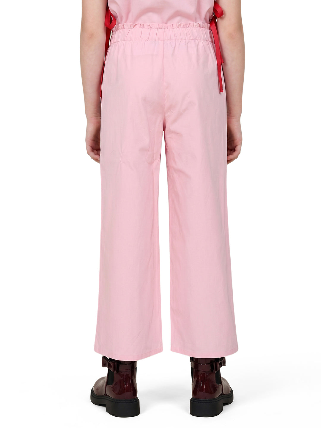 Girls Prism Pink Floral Regular-Fit 100% Cotton Pants