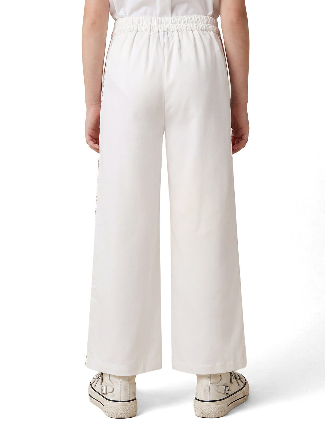 Girls Cloud Dancer Solid Regular-Fit 100% Cotton Pants