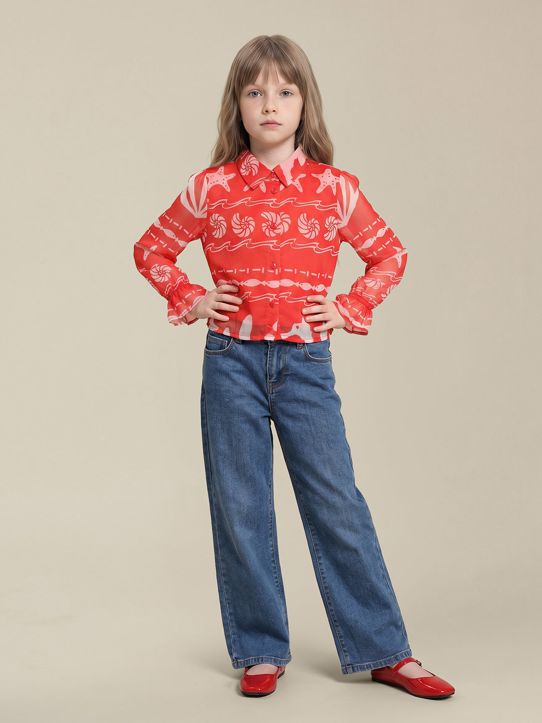 Girls Adrenaline Rush Casual Long Sleeve Shirt