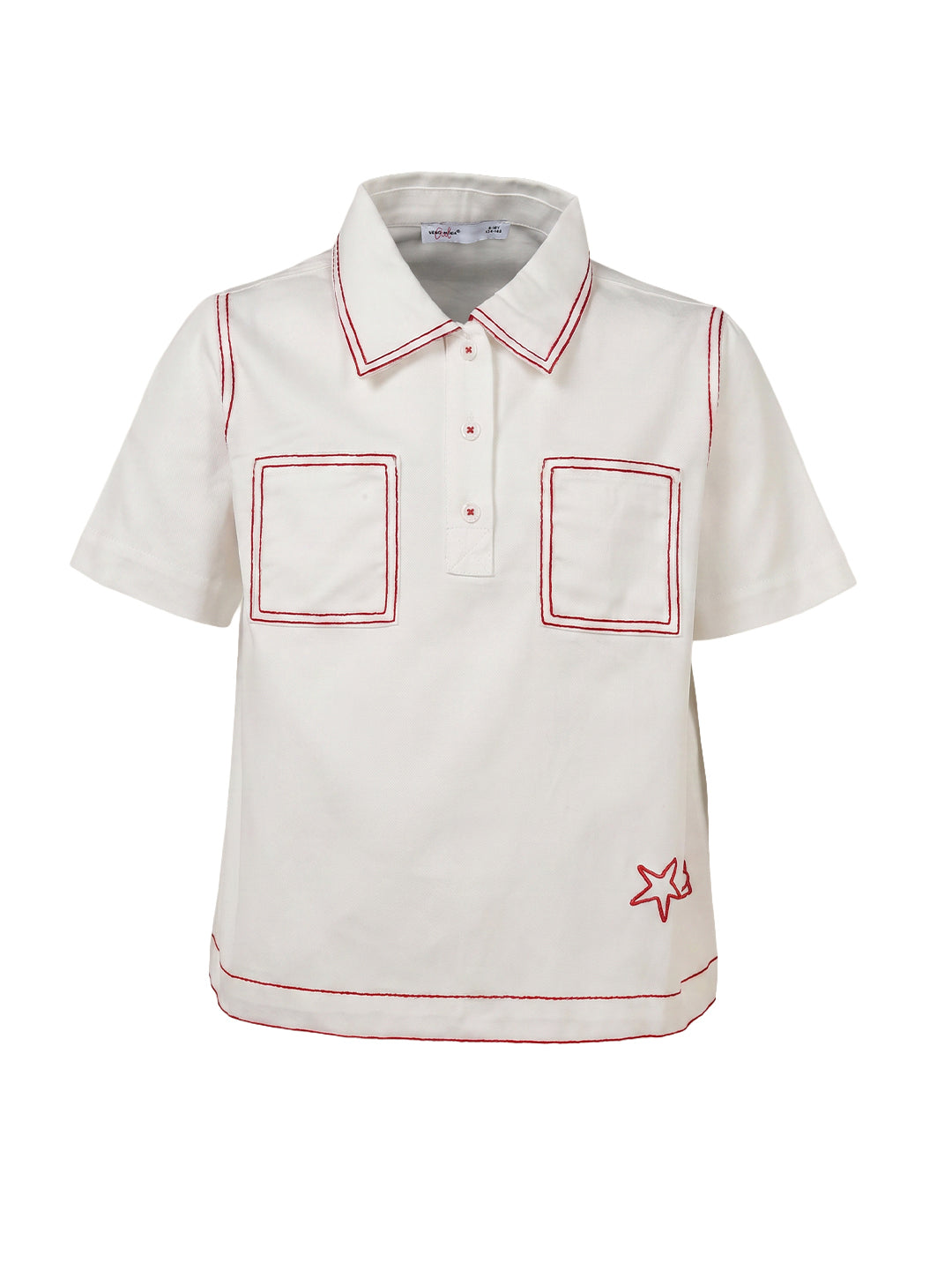 Girls Cloud Dancer Printed Regular-Fit 100% Cotton Shirt