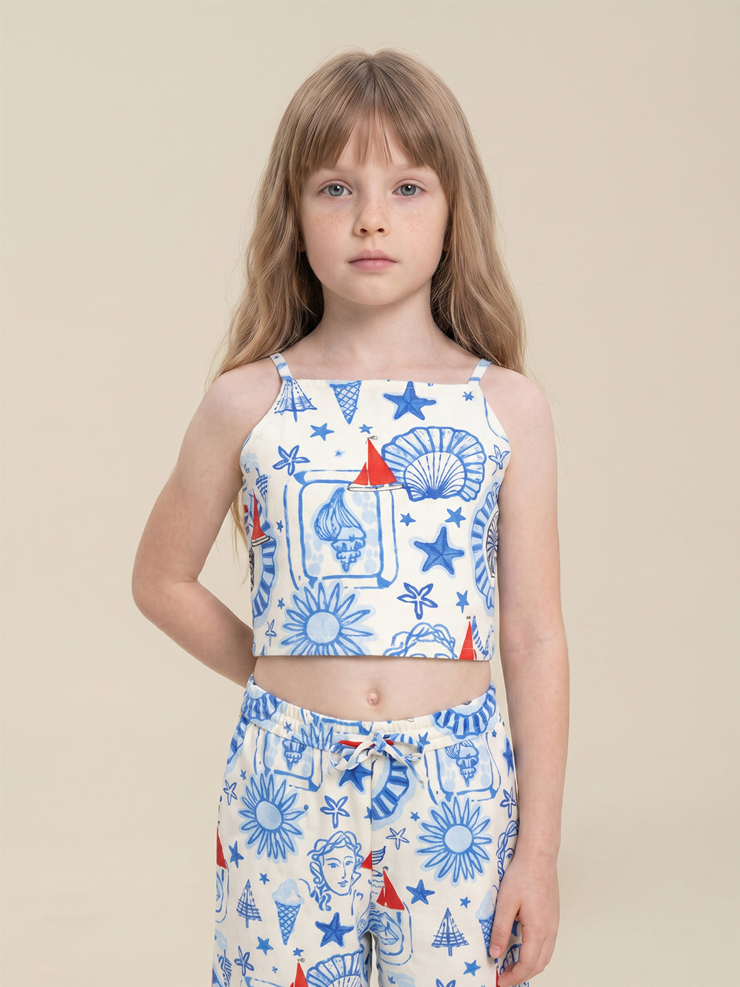 Girls Cloud Dancer Casual Sleeveless Top