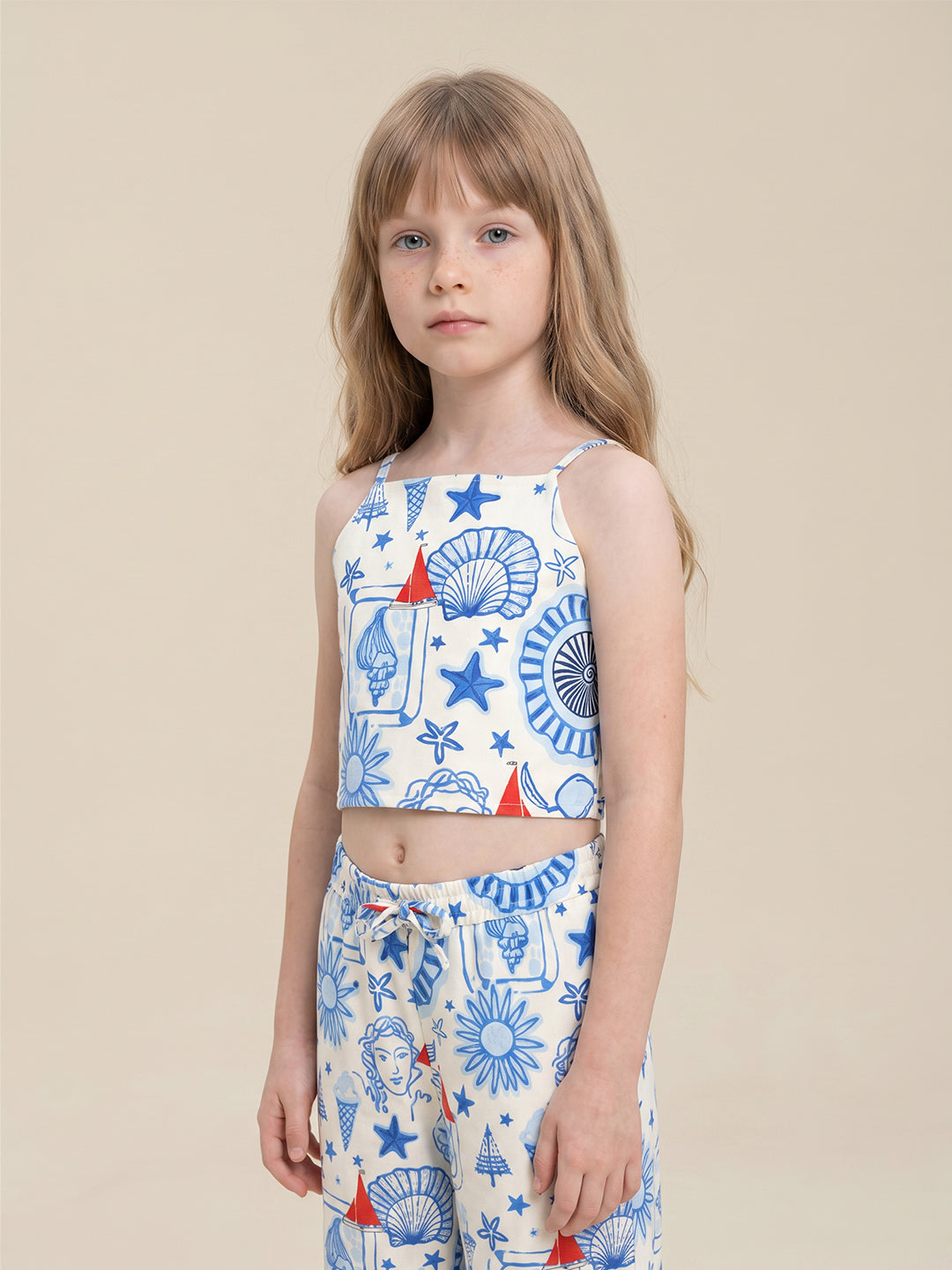 Girls Cloud Dancer Casual Sleeveless Top