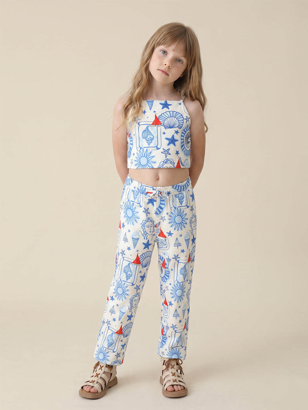 Girls Cloud Dancer Casual Sleeveless Top