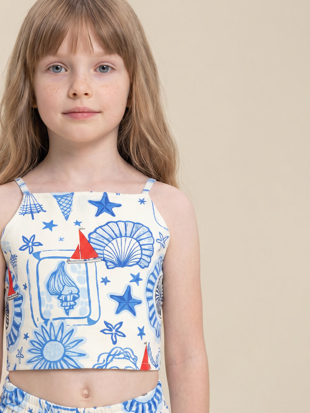 Girls Cloud Dancer Casual Sleeveless Top