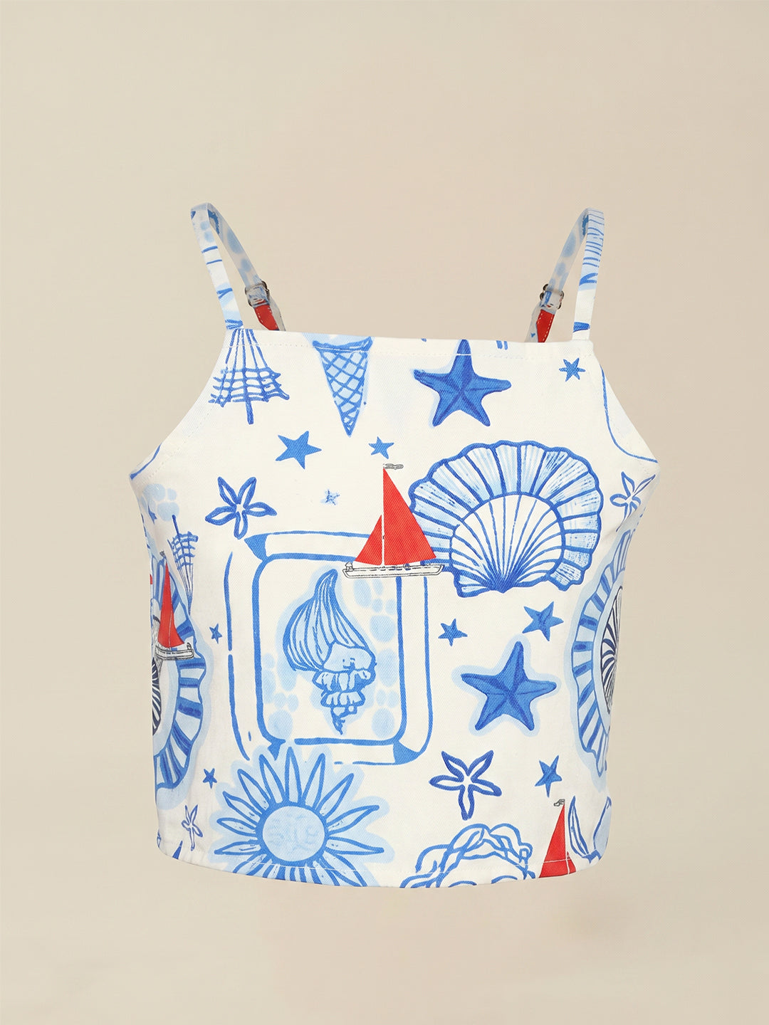Girls Cloud Dancer Casual Sleeveless Top