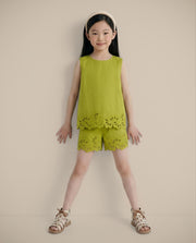 Girls Celery Casual Sleeveless Top