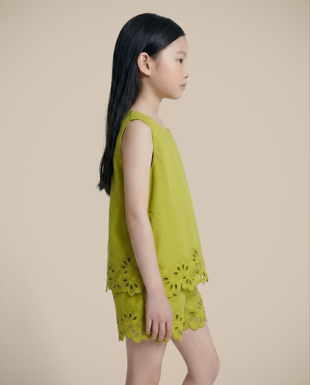 Girls Celery Casual Sleeveless Top