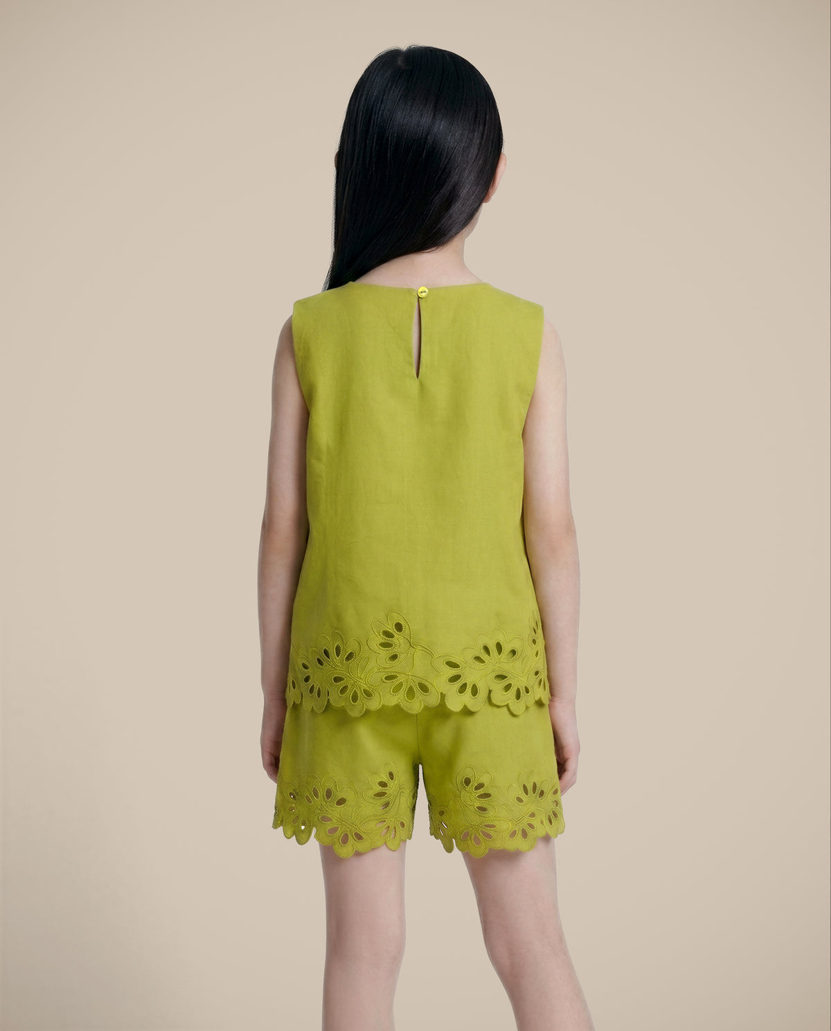 Girls Celery Casual Sleeveless Top