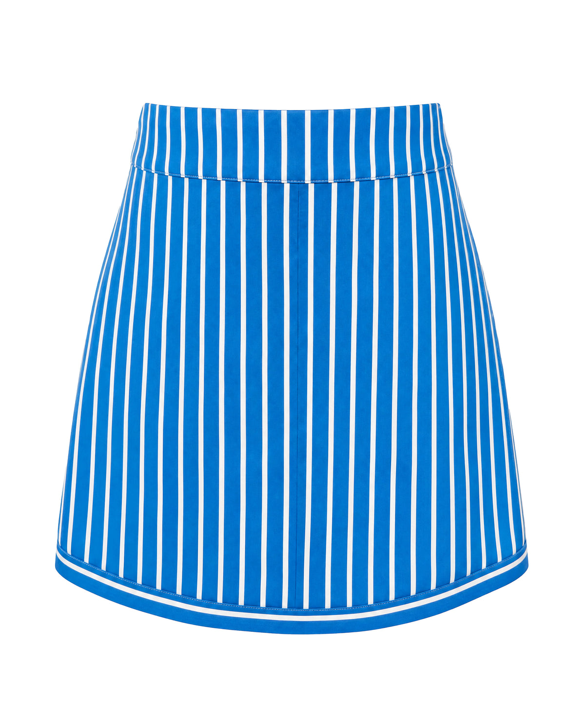 Girls Mykonos Blue Striped Regular-Fit 100% Cotton Skirt