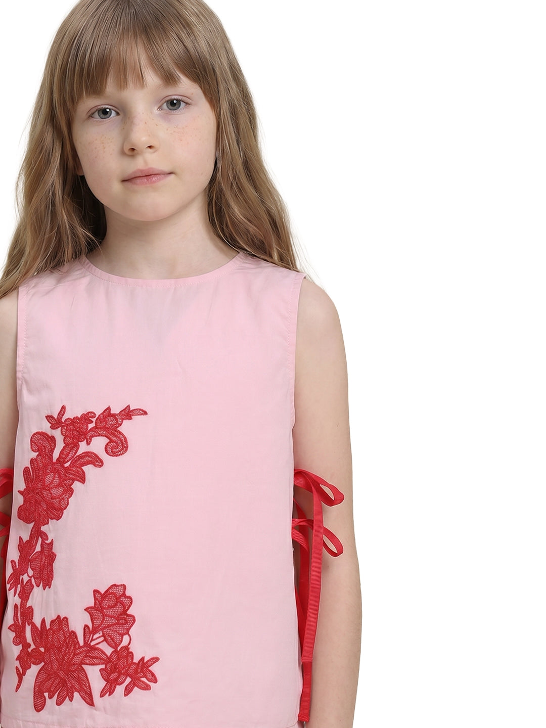 Girls Fenny Pink Floral Print Regular Fit Top