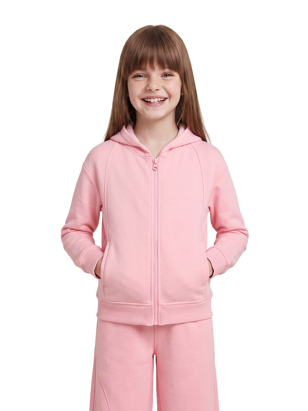 Girls Co Bubblegum Pink Regular Fit Sweats