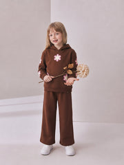 Girls Choco Bloom Fs Brown Regular Fit Sweats