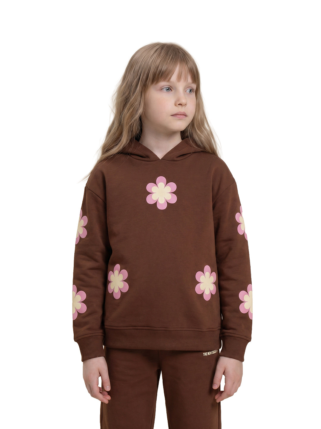 Girls Choco Bloom Fs Brown Regular Fit Sweats