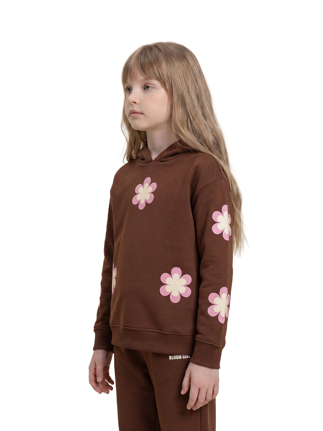 Girls Choco Bloom Fs Brown Regular Fit Sweats