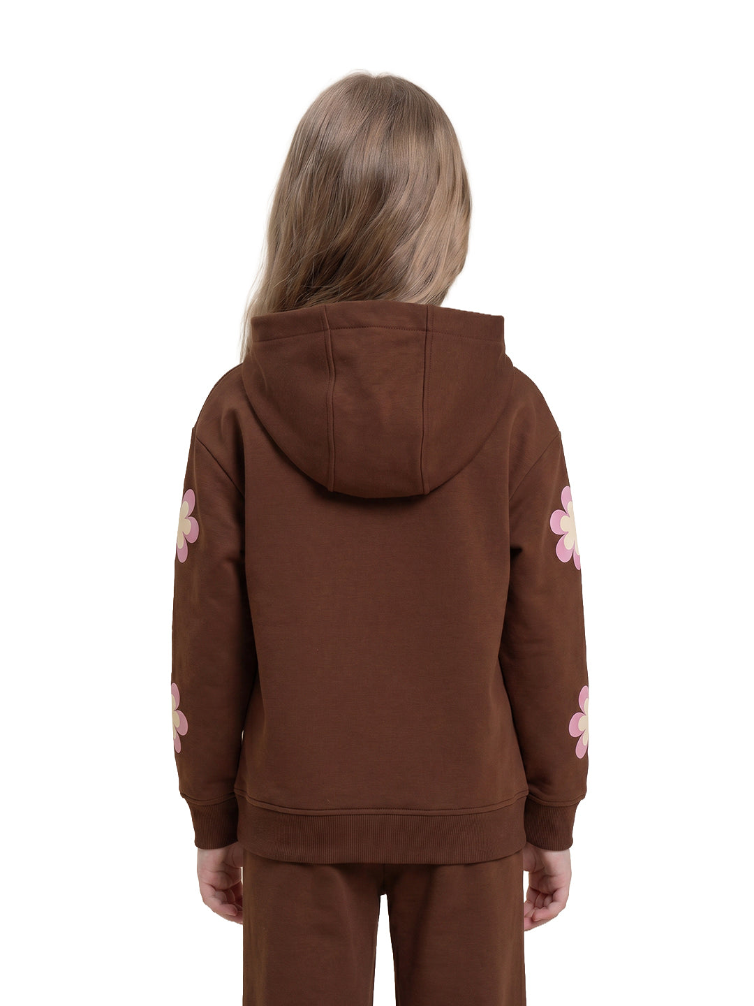 Girls Choco Bloom Fs Brown Regular Fit Sweats