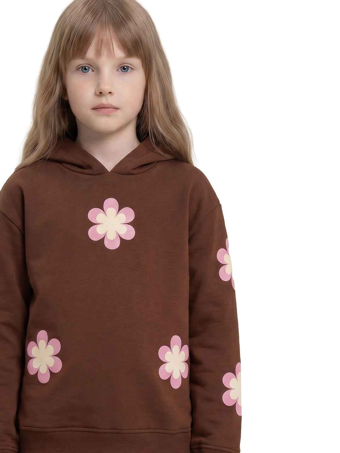 Girls Choco Bloom Fs Brown Regular Fit Sweats