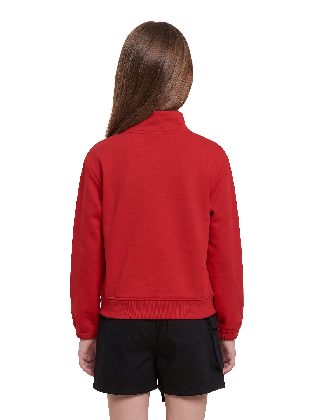 Girls Champcourt Red Printed Regular Fit Sweats