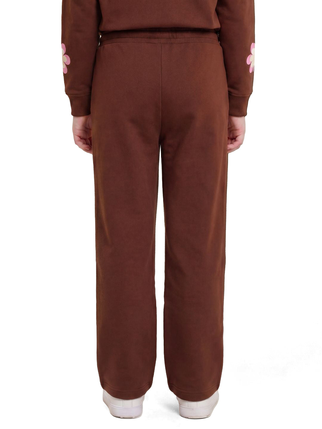 Girls Choco Bloom Brown Regular Fit Pants