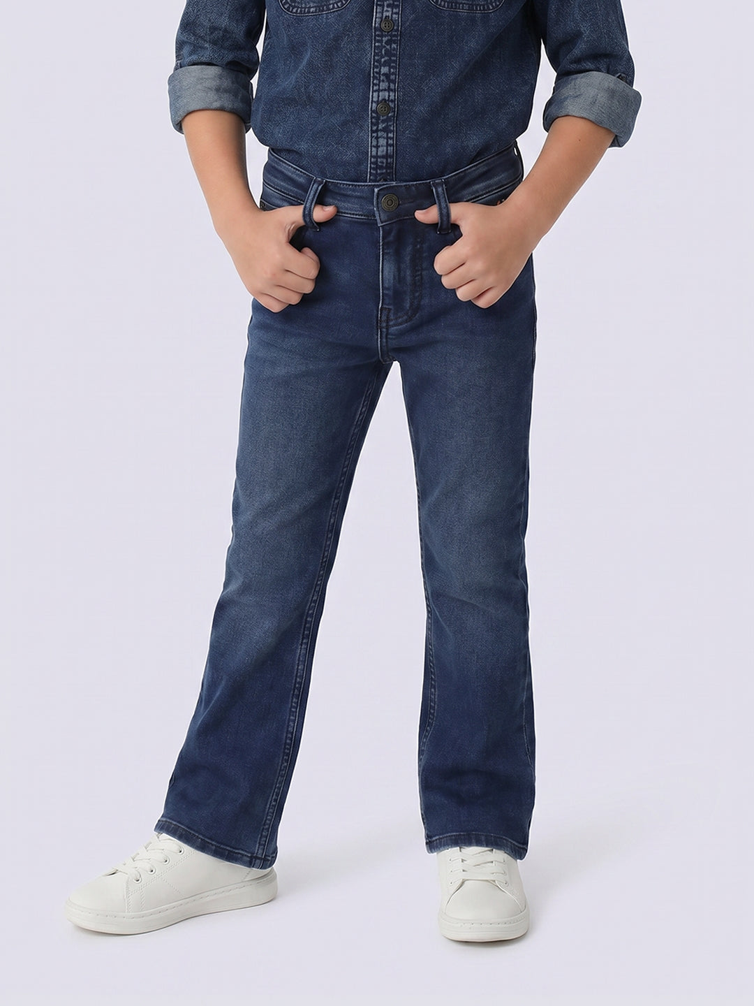 Jack & Jones Jr. Boot Cut Jeans Dark Blue Denim